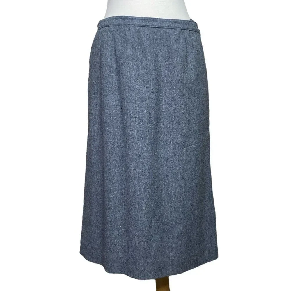 Pendleton Wool Skirt Size 12 Gray